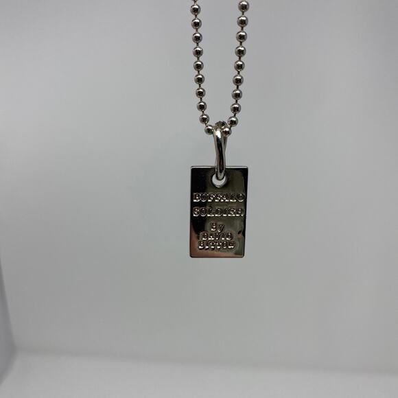 Buffalo Soldier by David Bitton Bracelet Silver Jewelry Dog Tag Beaded Chain - Picture 4 of 4